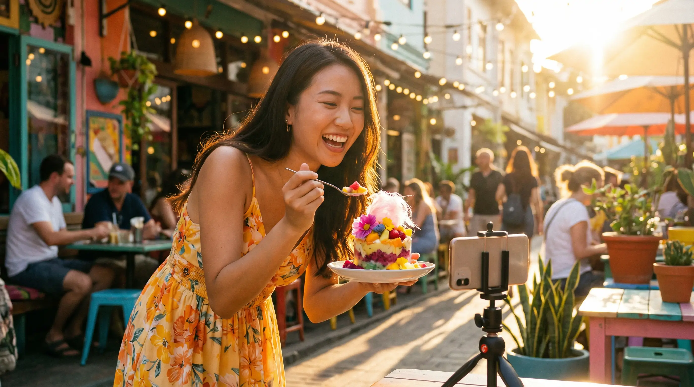 无限臀山美食探店视频